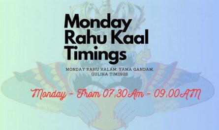 Monday Rahu Kaal Time