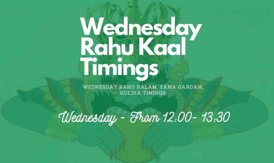 Wednesday Rahukalam And Yamagandam Timings